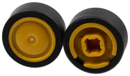 Wheel 11mm D. x 6mm with Smooth Hubcap with Black Tire 14mm D. x 6mm Solid Smooth (93594 / 50945)
