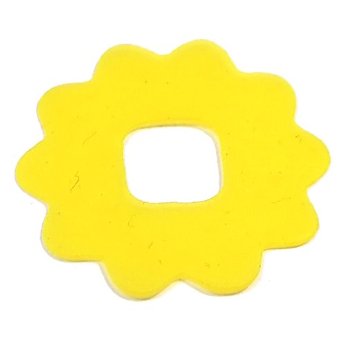 Lego Clikits Icon Accent, Flower 2 3/4 x 2 3/4, 10 Petals / Trans-Yellow