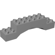 Lego Duplo Brick 2 x 10 x 2 Arch / Light Bluish Gray