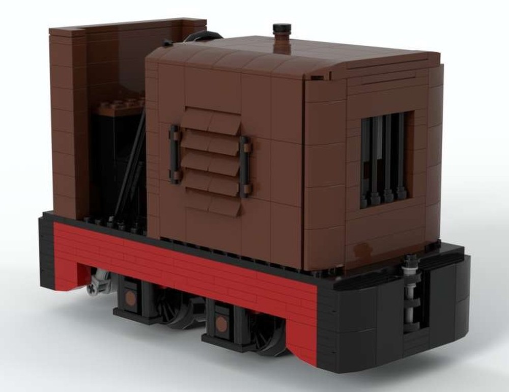 Lego Field railway diesel locomotive based on LKM Ns 1 (with realistic operation)