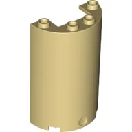 Cylinder Half 2 x 4 x 5 with 1 x 2 cutout / Tan