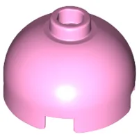 Brick, Round 2 x 2 Dome Top / Bright Pink