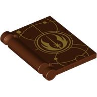 Lego Book Cover with Gold Jedi Crest print / Reddish Brown