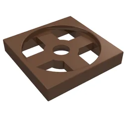Turntable 2 x 2 Plate, Base / Brown