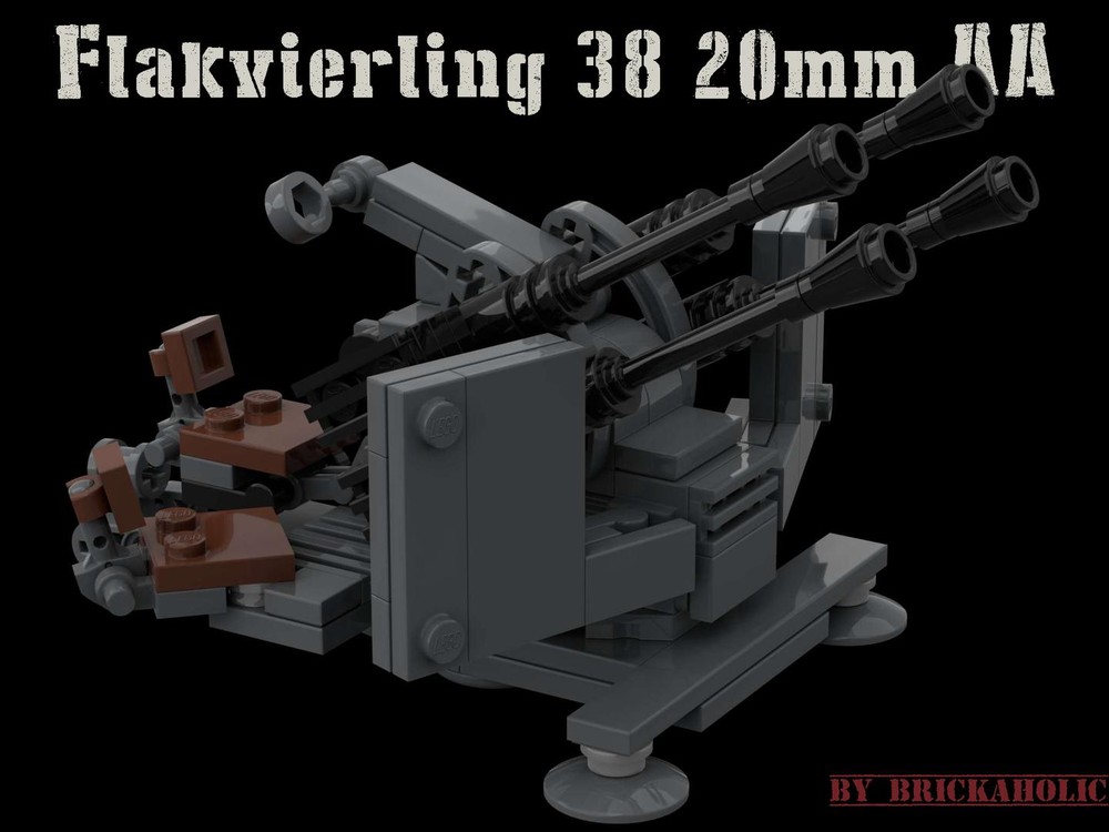 Lego 20mm Flakvierling 38 - Anti-aircraft Gun - German Army ww2