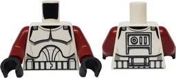 Torso SW Armor Clone Trooper Pattern (Clone Wars) / Dark Red Arms / Black Hands