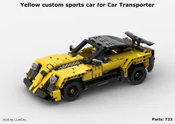 Yellow custom sports car for Car Transporter