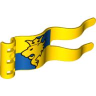 Lego Duplo Flag Wavy 2 x 5 with Lion and Crown Print