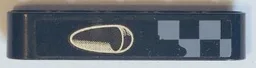 Technic, Liftarm Thick 1 x 5 with Vent Hole and Worn Sand Blue and Black Checkered Pattern Model Right Side (Sticker) - Set 42002