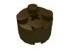 Brick Round 2 x 2 with Axle Hole / Dark Brown