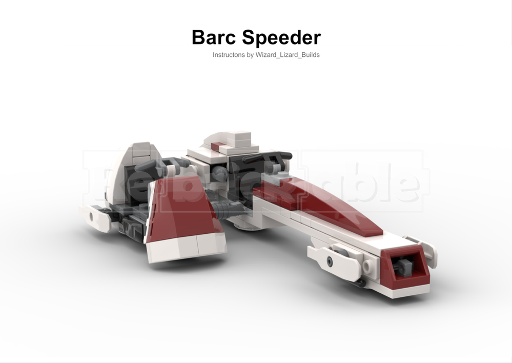 Lego Barc Speeder with Sidecar Moc Build 75378 Barc Speeder Escape