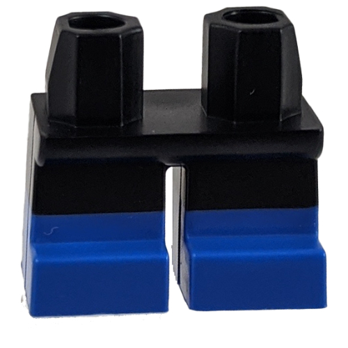 Lego Legs Short with Blue Feet Pattern / Black