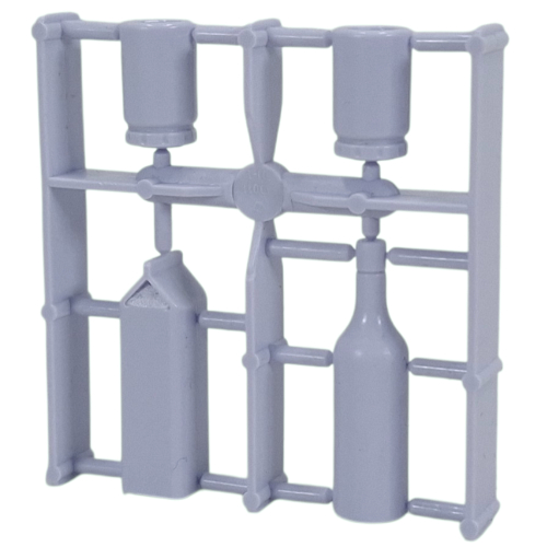 Lego Belville / Scala, Food, Table Containers (Wine, Milk, 2 Jars) [Complete Sprue] / Yellow