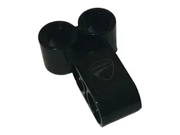 Technic, Pin Connector Perpendicular Double 3L with Dark Bluish Gray Ducati Logo Pattern (Sticker) - Set 42107