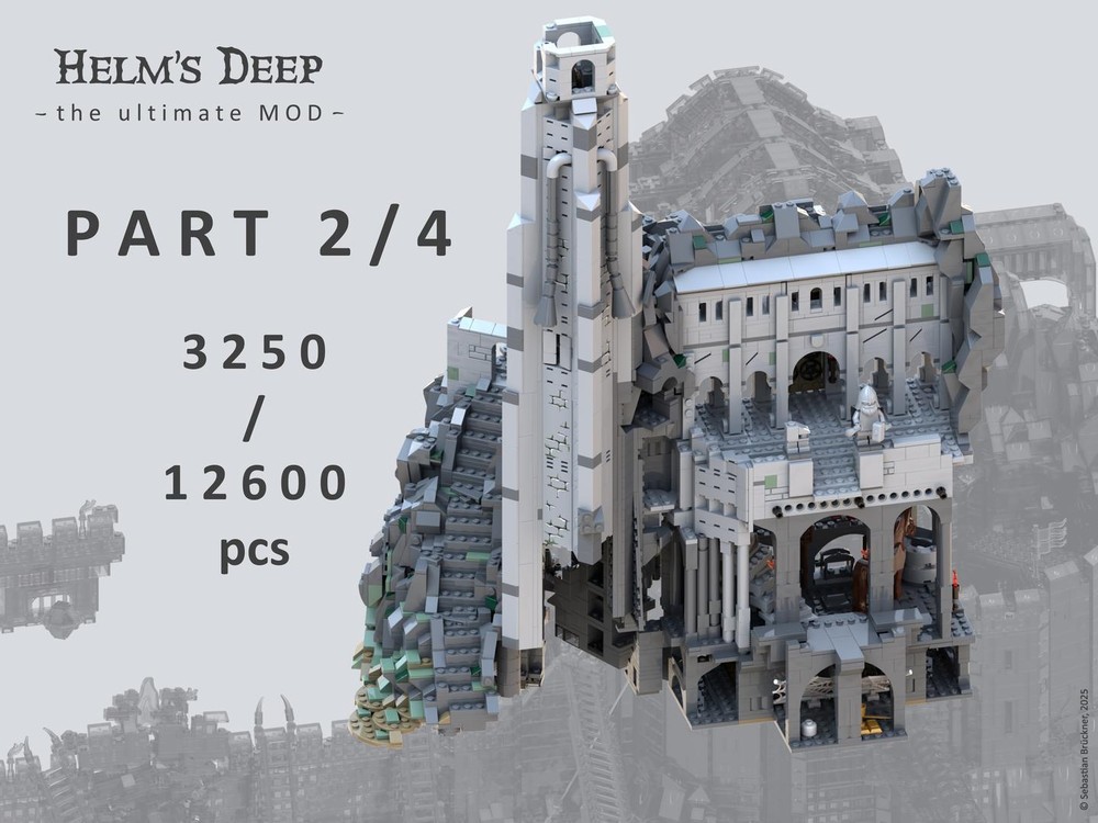 Lego Helm's Deep - the ultimate MOD - P A R T 2 / 4 - Tower / Keep / stables module