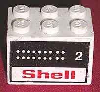Stickered Assembly 3 x 2 x 1 2/3 with Shell Tank Number 2 Pattern on Both Sides (Stickers) - Set 6610
