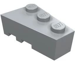 Brick Wedged, Angled 3 x 2 Right / Light Bluish Gray