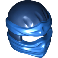 Lego Wrap with Short Back Knot, Blue Pattern / Dark Blue