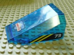 Windscreen 8 x 6 x 3 Wedge with Arctic Logo on Front and 73 Pattern on Sides (Stickers) - Set 6573 / Trans-Dark Blue
