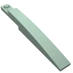 Brick Curved 10 x 1 [Asymmetric Inside Ridges] / Sand Green
