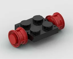 Upscaled wheels on 2x2 plate