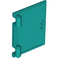 Window 1 x 2 x 3 Shutter with Hinges and Handle / Dark Turquoise