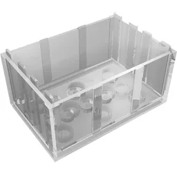 Trunk / Chest Bottom 4 x 6 x 2 1/3 / Trans-Clear