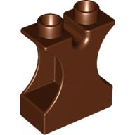 Lego Duplo Brick 1 x 2 x 2 with Side Cutouts and Channel in Top / Reddish Brown