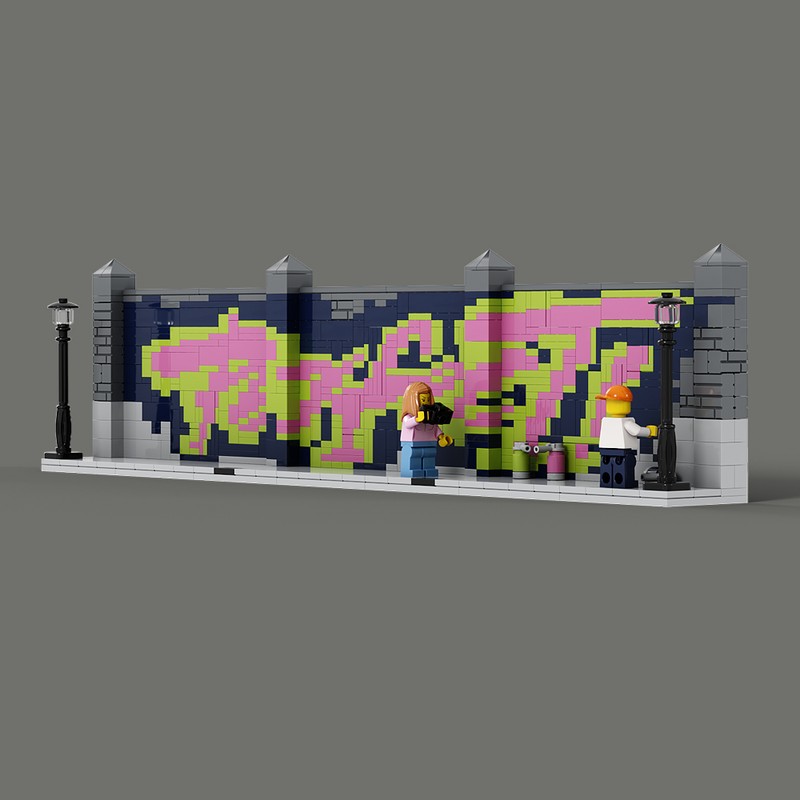 Lego Graffiti fence