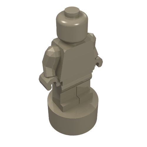 Lego Minifig Trophy Statuette / Dark Tan