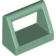 Tile Special 1 x 2 with Handle / Sand Green