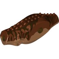 Lego Animal Body Part, Dinosaur, Carnotaurus Body with Dark Brown and Reddish Brown Markings Print / Medium Nougat