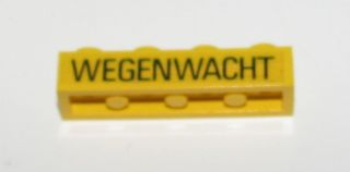 Lego Stickered Assembly 4 x 1 x 2/3 with 'WEGENWACHT' Pattern on Both Sides (Stickers) - Set 1590-2