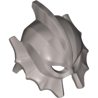Lego Helmet with Fish Fins on Sides and Top / Flat Silver
