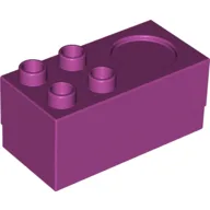 Duplo Stove 2 x 4 x 2 1/2 with 4 Studs and Burner / Magenta