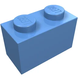 Brick 1 x 2 / Medium Blue
