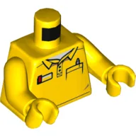 Torso, Shirt, Pocket, Pen / LEGO Logo on the Back Print, Yellow Arms and Hands