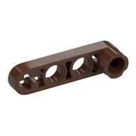 Technic Beam 1 x 4 Thin with Stud Connector / Brown