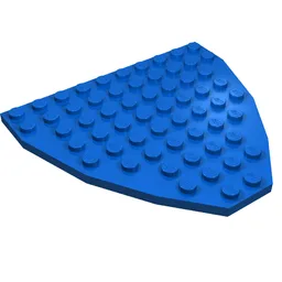 Wedge Plate 9 x 10 Boat Bow / Blue