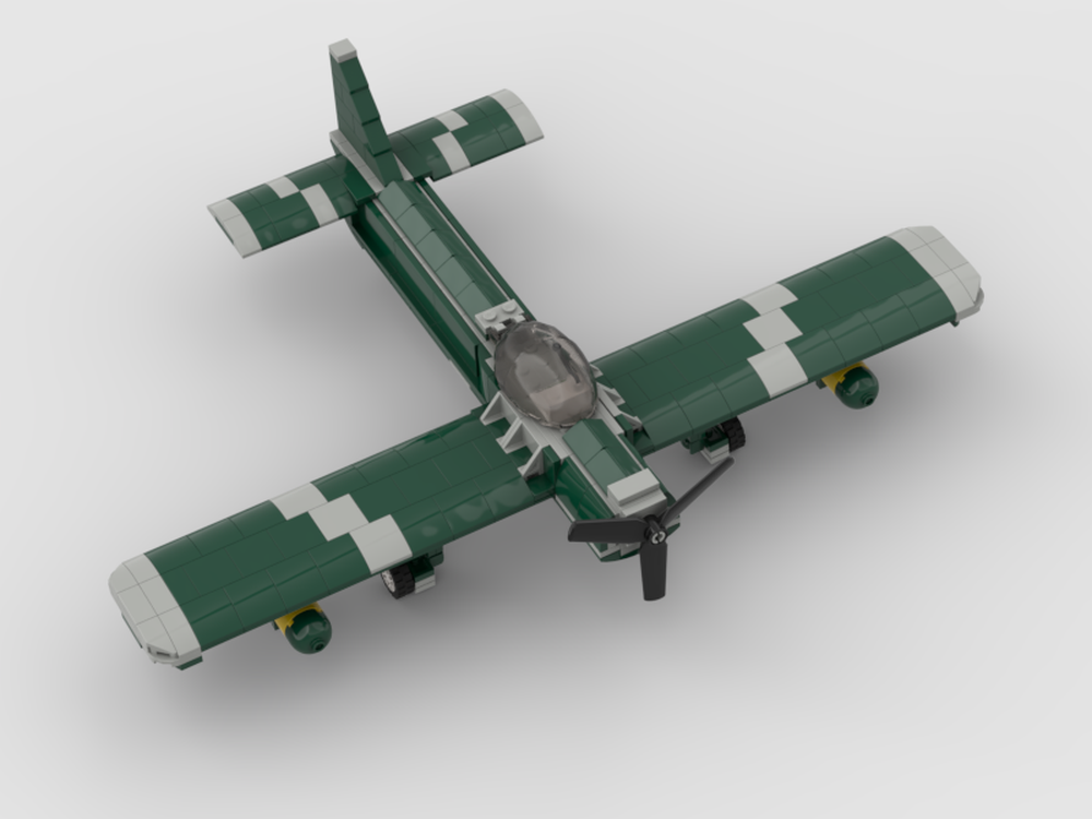 Lego army propeller plane