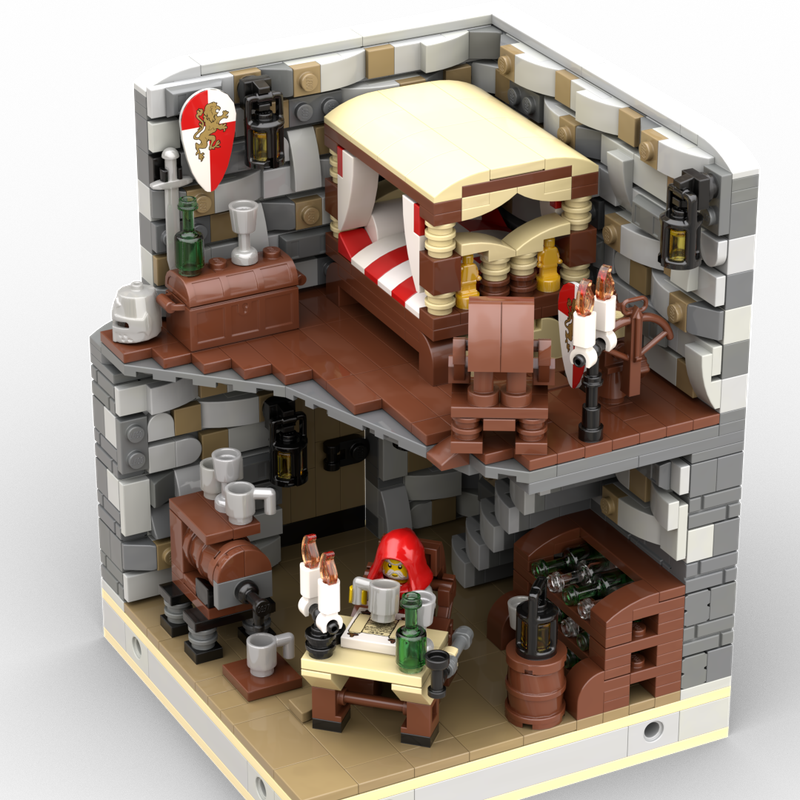 Lego Medieval secret room under the bed