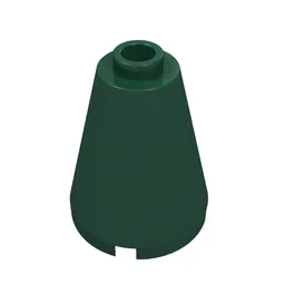 Cone 2 x 2 x 2, Open Stud / Dark Green