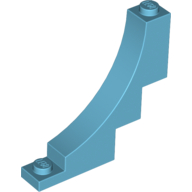 Lego Brick Curved 1 x 5 x 4 Inverted / Medium Azure
