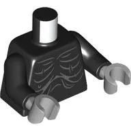 Torso, Dark Bluish Grey Creases, Spine on Back Print, Black Arms, Light Bluish Gray Hands / Black