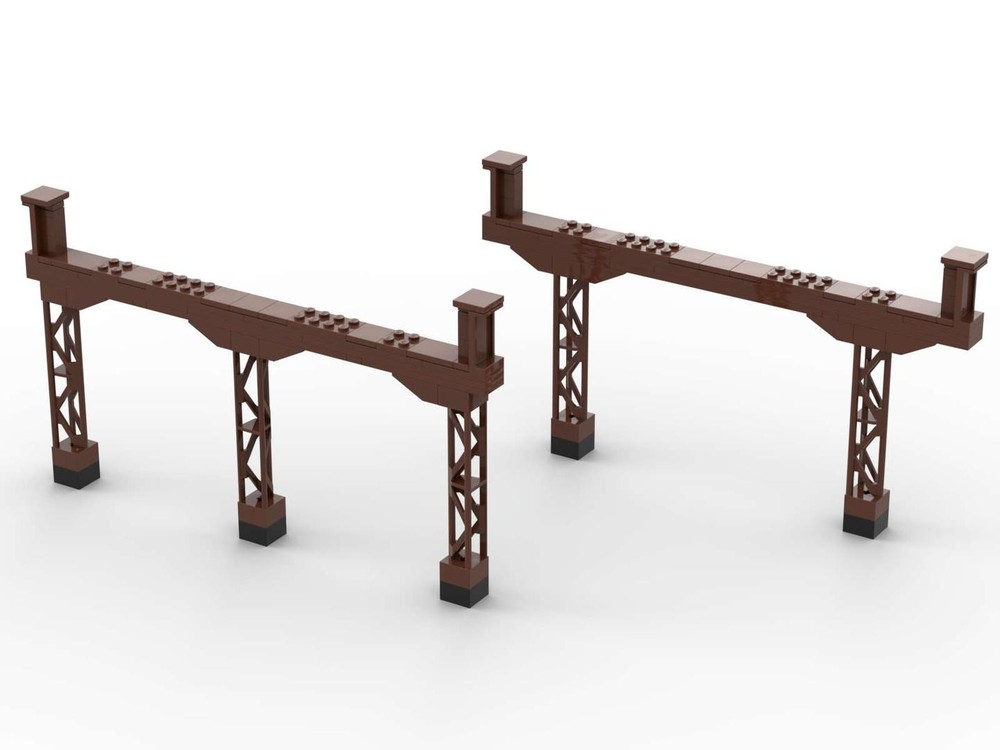 Lego Beam Pillar Wide series: A/B (Reddish brown)