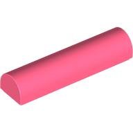 Lego Brick Curved 1 x 4 x 2/3 Double, No Studs / Coral