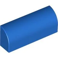 Brick Curved 1 x 4 x 1 1/3 No Studs, Lowered Inside Support / Blue