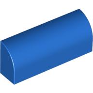 Lego Brick Curved 1 x 4 x 1 1/3 No Studs, Lowered Inside Support / Blue