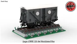 (Dark Gray) GWR 12T 4w Ventilated Van (8w)