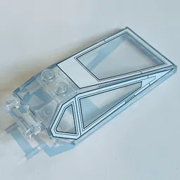 Windscreen 8 x 4 x 2 with Handle and 2 Studs with Silver Cockpit Print